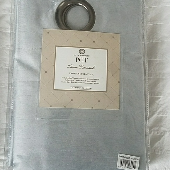 Brand new unopened! Silver 37"x84" curtains - Picture 2 of 4